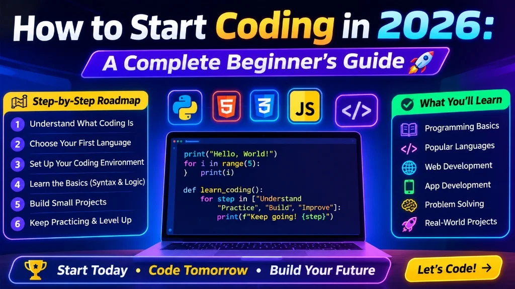 How to Start Coding in 2026: A Complete Beginner's Guide